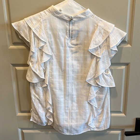 Veronica Beard Sol Ruffle Detail Top - Picture 7 of 13